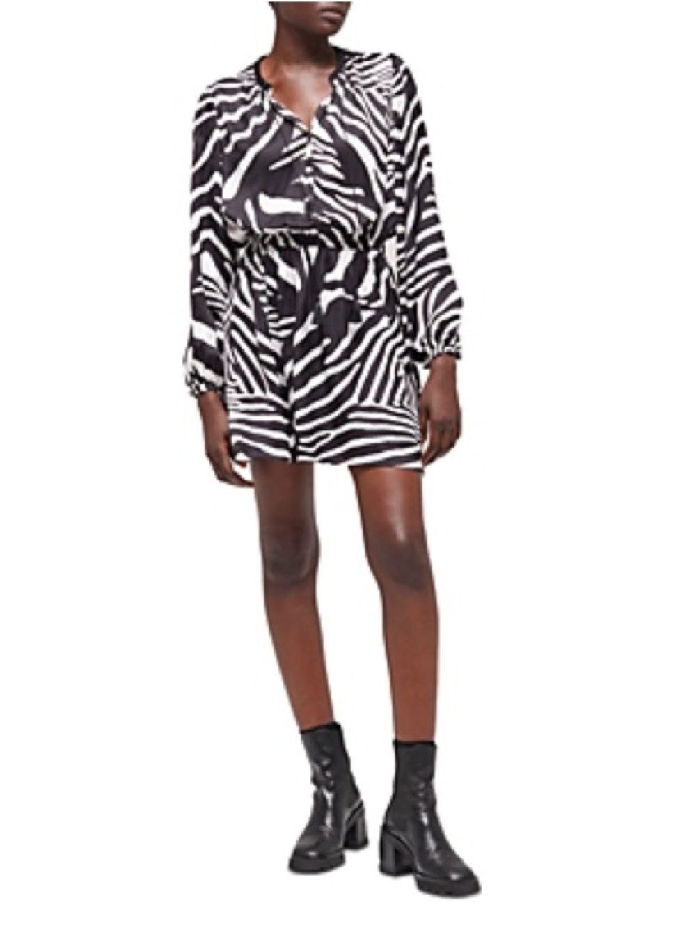 The Kooples Zebra Print Mini Dress | Long Sleeve | NWT